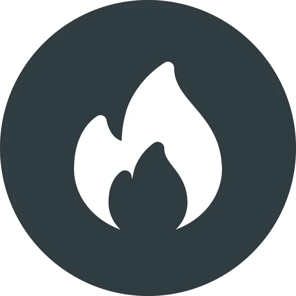 Richtung Fire Gps Icon Solid Style — Stockvektor