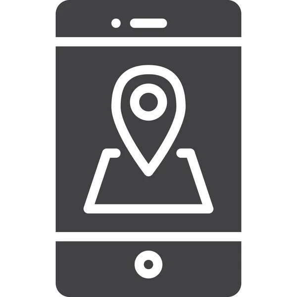Localisation Smartphone Icône Mobile — Image vectorielle