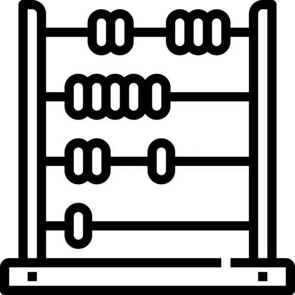 Abacus Business Calculator Icon Outline Style — Archivo Imágenes Vectoriales