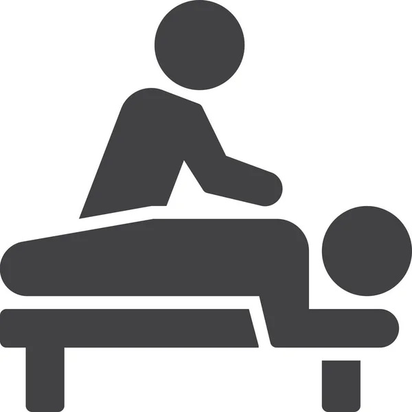 Massage Service Spa Ikone Soliden Stil — Stockvektor