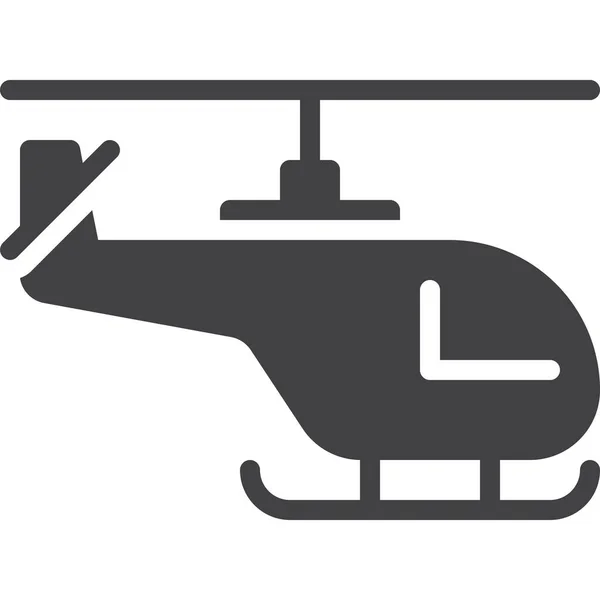 Transporte Helicóptero Icono Sólido Estilo Sólido — Vector de stock