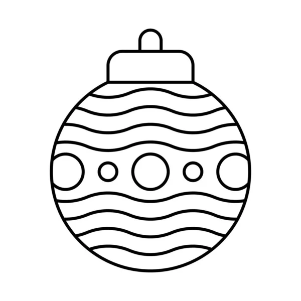 Ikona Vánoční Dekorace Stylu Osnovy — Stockový vektor