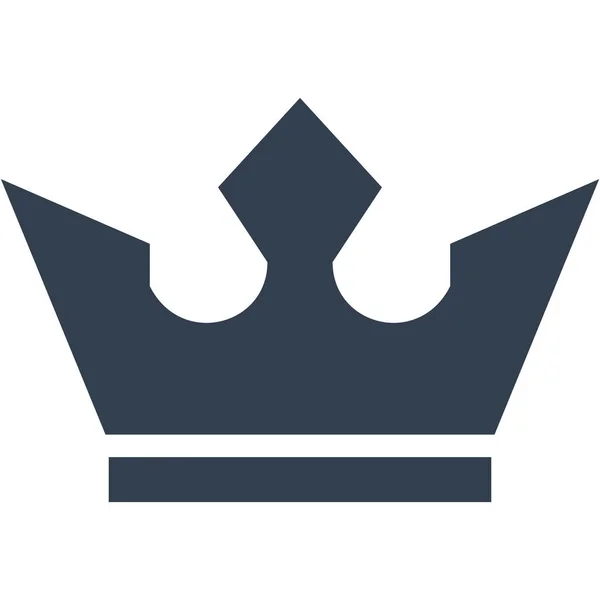 King Monarh Icono Corona Estilo Esquema — Vector de stock