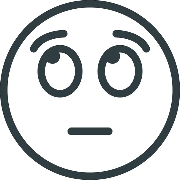Emoji Emote Icône Émoticône Dans Style Outline — Image vectorielle