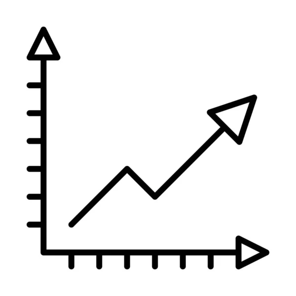 Analityka Biznes Wykres Ikona Zarysie Stylu — Wektor stockowy