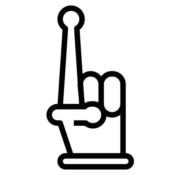 Ausländisches Finger Hand Symbol Outline Stil — Stockvektor