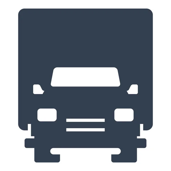 Front View Transport Service Icoon Solid Stijl — Stockvector
