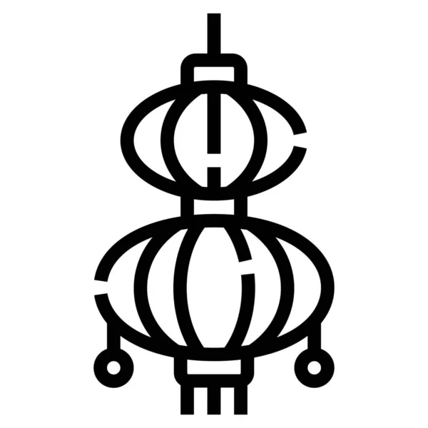 Иконка Светильника Восточном Стиле — стоковый вектор