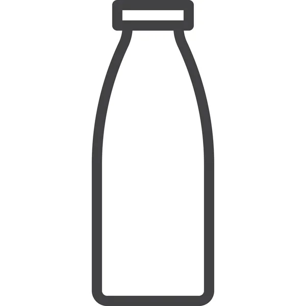 Butelka Mleka Zarys Ikony Stylu Zarys — Wektor stockowy