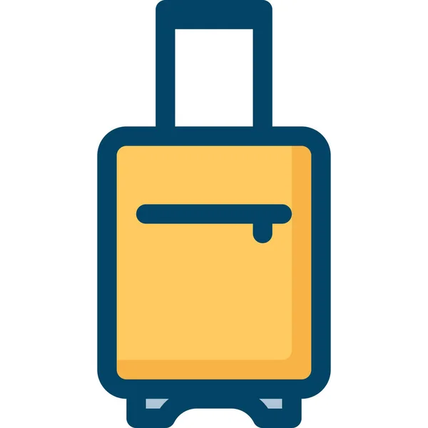Τσάντα Εικονίδιο Αποσκευών Στυλ Γεμισμένο Περίγραμμα — Διανυσματικό Αρχείο