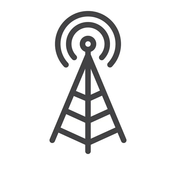 Antena Icono Señal Radio — Vector de stock