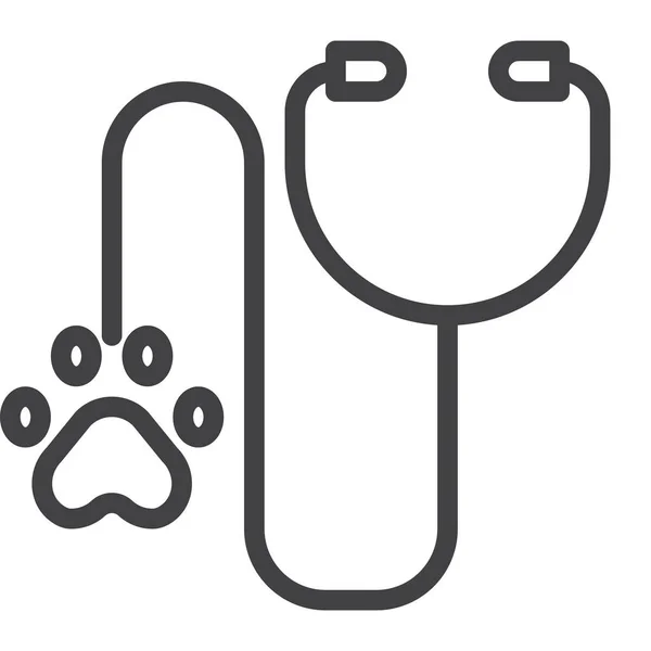 Animal Diagnosis Stethoscope Icon — Wektor stockowy