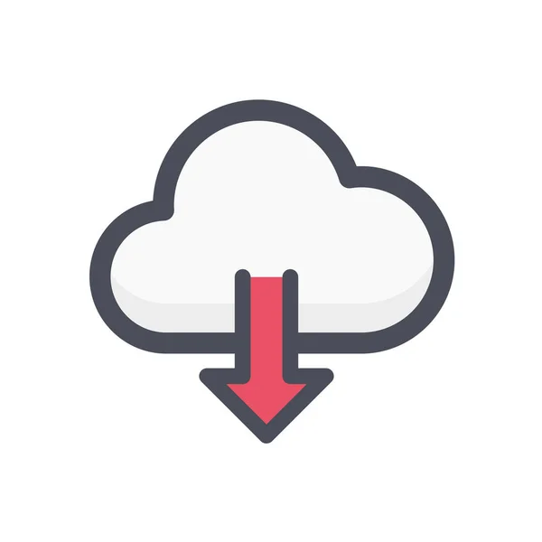 Cloud Computer Connectivity Icon Estilo Contorno Rellenado — Vector de stock