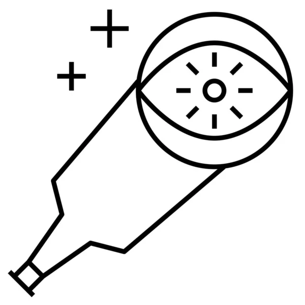 Oog Toekomstplan Icoon Contouren Stijl — Stockvector