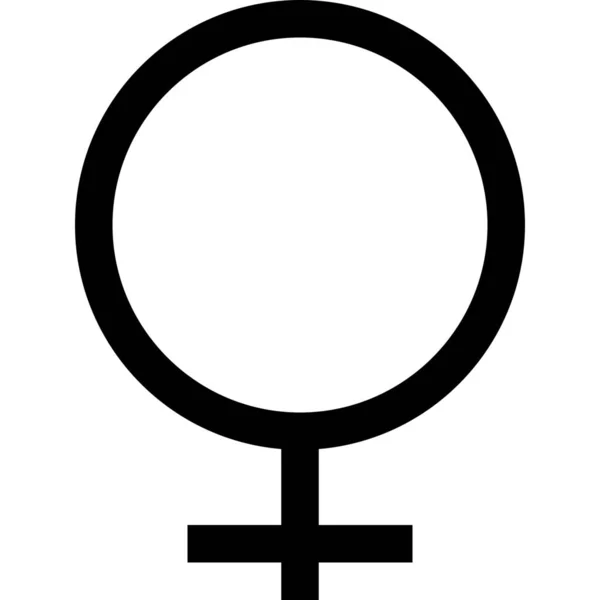 Female Gender Sex Icon Outline Style — Stock Vector