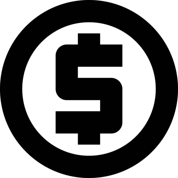 Значок Грошового Знака Стилі Контур — стоковий вектор