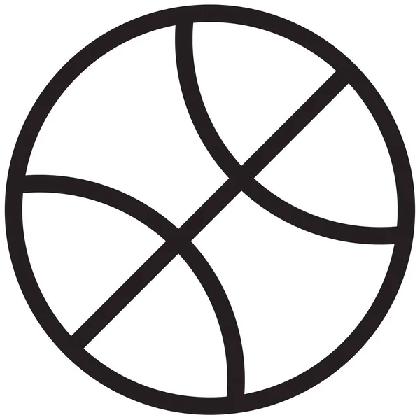 Boll Basket Fotbolls Ikon Kontur Stil — Stock vektor