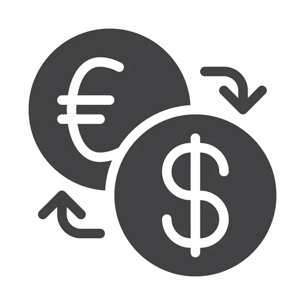 Para Birimi Dolar Euro Simgesi — Stok Vektör