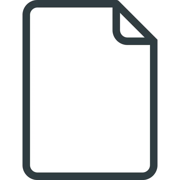 Leere Documen Extension Icon Outline Stil — Stockvektor