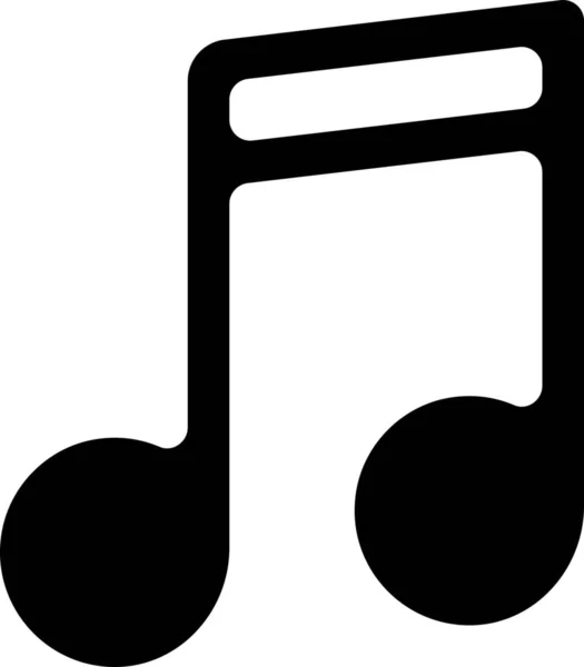 Icône Note Musique Audio Dans Style Solide — Image vectorielle