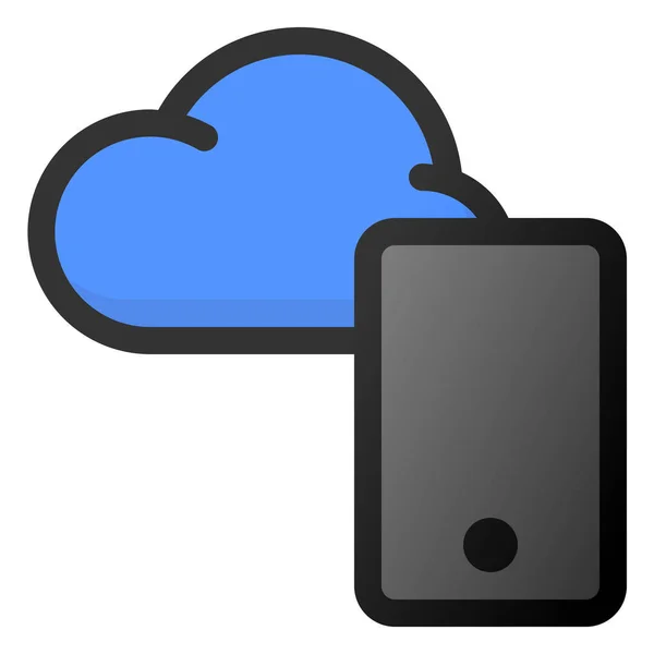 Cloud Phone Storage Icon — Stock Vector