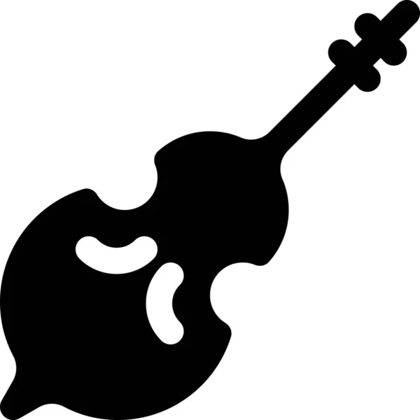 Cello Instrument Music Icon Solid Style — Stock Vector