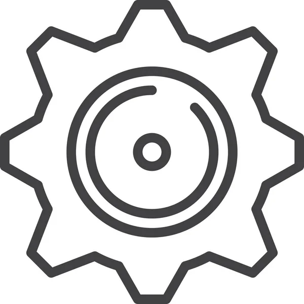 Cogwheel Gear Setting Icon — Stock Vector