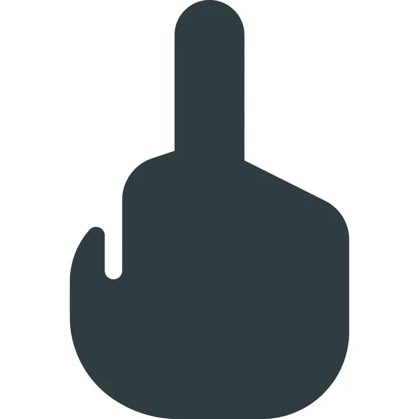 Finger Fuck Gesture Icon Solid Style — vektorikuva