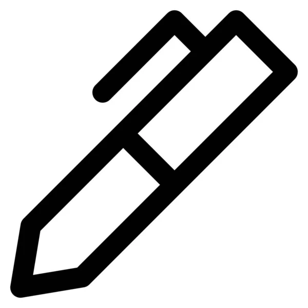 Nota Pluma Script Icono Estilo Esquema — Vector de stock