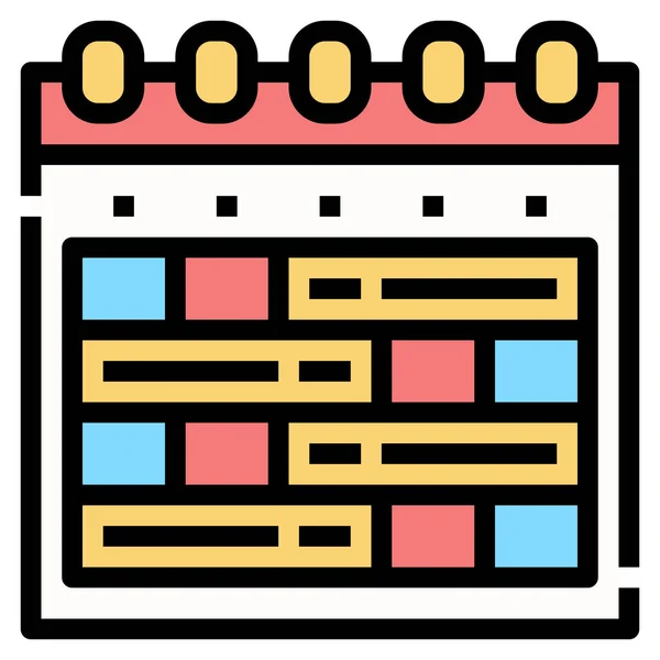 Kalenderplan Planungssymbol — Stockvektor