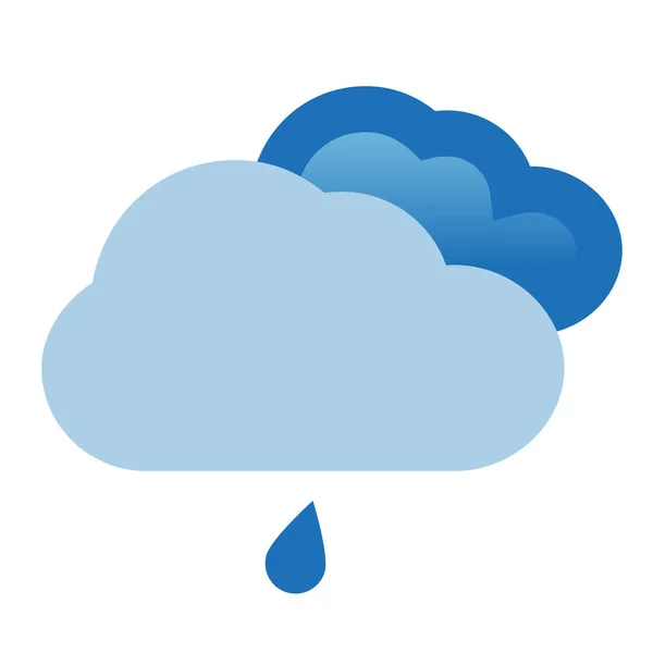 Rain Clouds Heavy Icon Solid Style — Image vectorielle