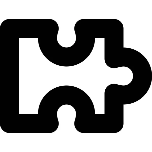Ikona Puzzle Kawałek Gry Zarysie Stylu — Wektor stockowy