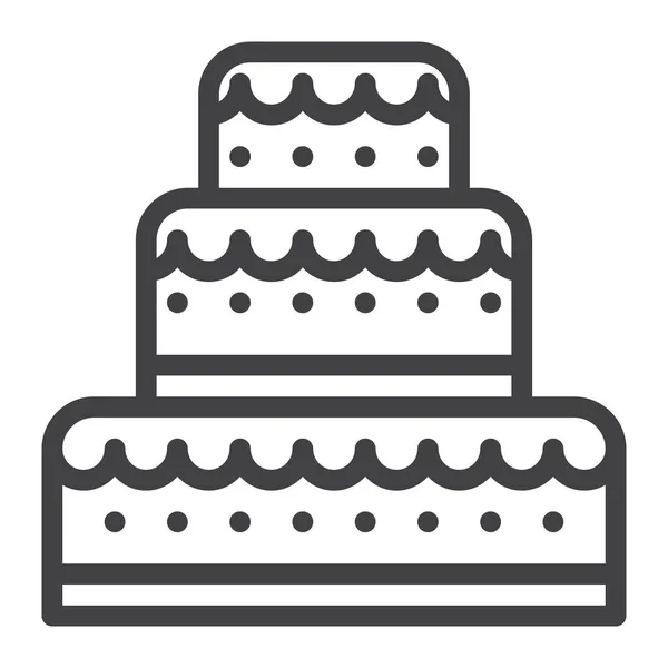 Büyük Düğün Pastası Simgesi — Stok Vektör