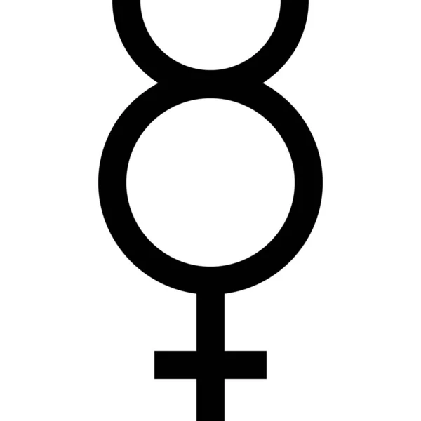 Genre Hermaphrodite Mercure Icône — Image vectorielle