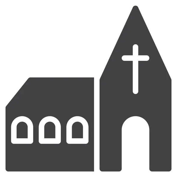 Kapel Kerk Kruis Pictogram Cultuur Gemeenschappen Categorie — Stockvector