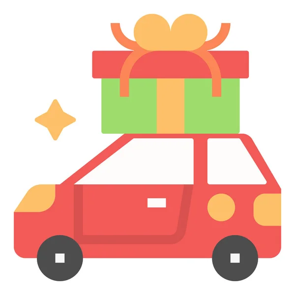 Іконка Різдвяного Пакету Автомобілів — стоковий вектор
