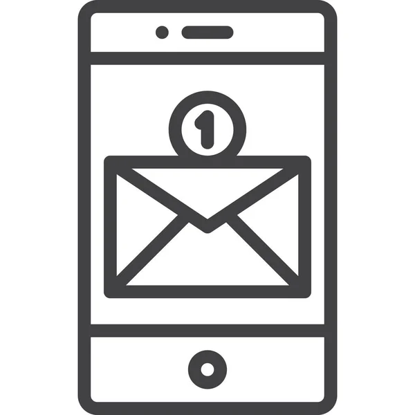 Mensaje Sms Icono Visualización — Vector de stock