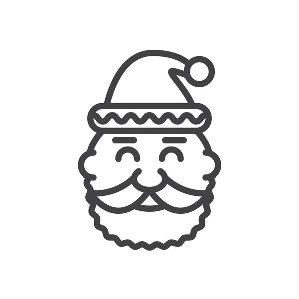 Icône Noël Claus Santa Dans Style Outline — Image vectorielle