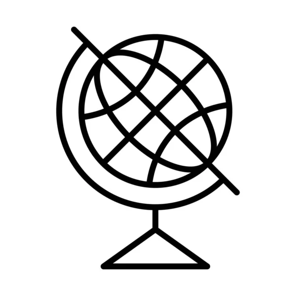 Globale Globus Ikone Umrissstil — Stockvektor