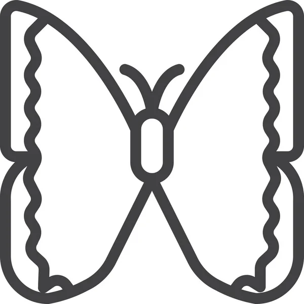 Иконка Крыла Бабочки Стиле Абрис — стоковый вектор