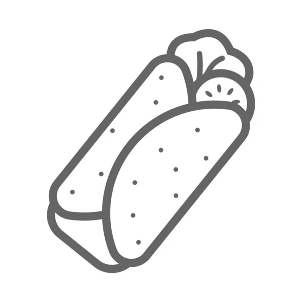 Eastern Fastfood Icon Outline Style — ストックベクタ