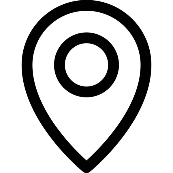 Ikona Mapy Umístění Stylu Osnovy — Stockový vektor