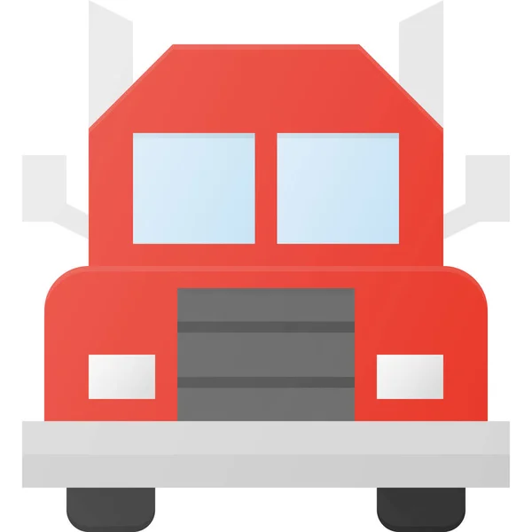 Tir Icono Transporte Transporte Estilo Plano — Vector de stock