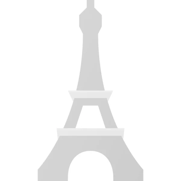 Architettura Edificio Icona Eiffel Stile Piatto — Vettoriale Stock