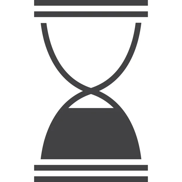 ดไอคอนเวลา Hourglas ในสไตล ของแข — ภาพเวกเตอร์สต็อก