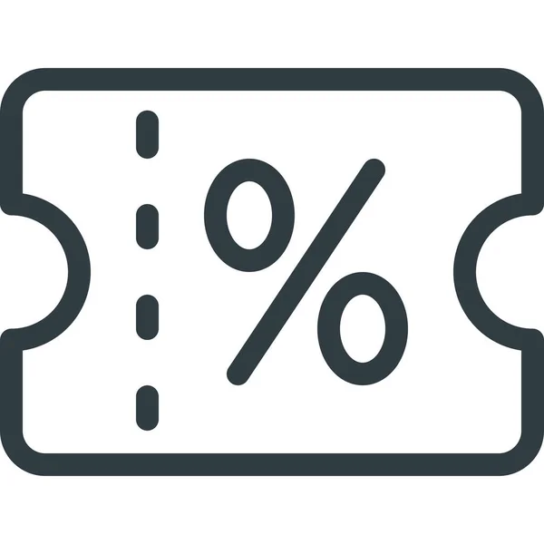 Sconto Regalo Presente Icona Stile Outline — Vettoriale Stock