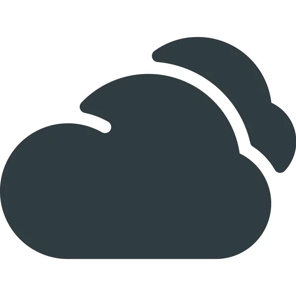Cloud Computing Storage Icon Solid Style — Stock Vector