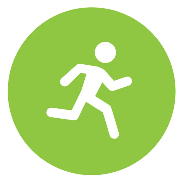 Actividad Fitness Icono Carrera Estilo Sólido — Vector de stock