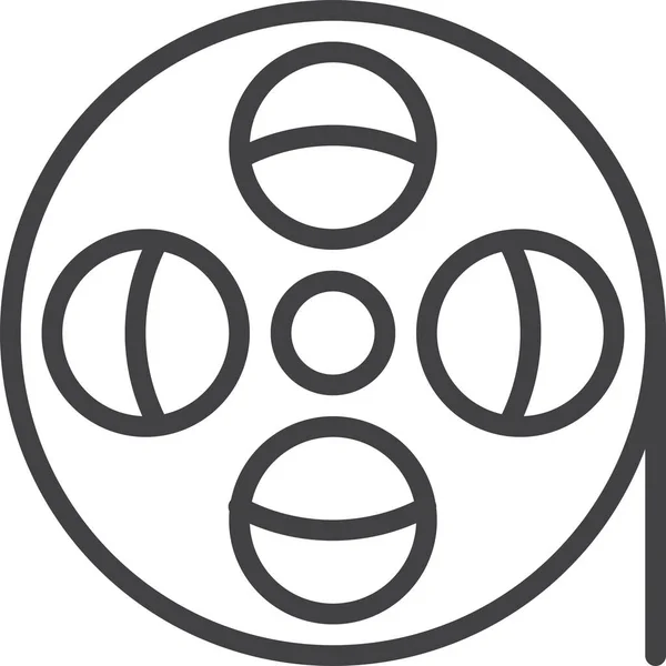 Cine Película Tira Película Icono Estilo Esquema — Archivo Imágenes Vectoriales