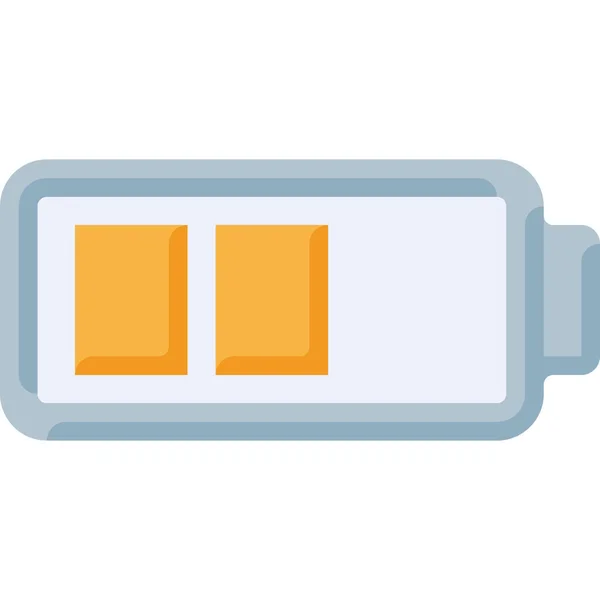 Icône Centrale Énergie Batterie Dans Style Plat — Image vectorielle